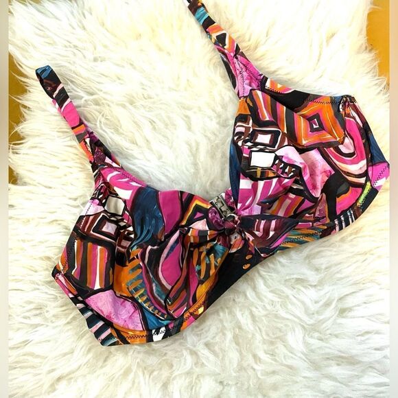 Antigel Lise Charmel Abstract Underwire Bikini Top D Cup - Picture 3 of 7